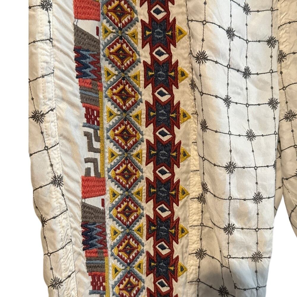 Johnny Was Patterned Embroidered Drawstring Jogge… - image 6